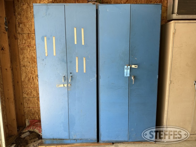 (2) Blue cabinets